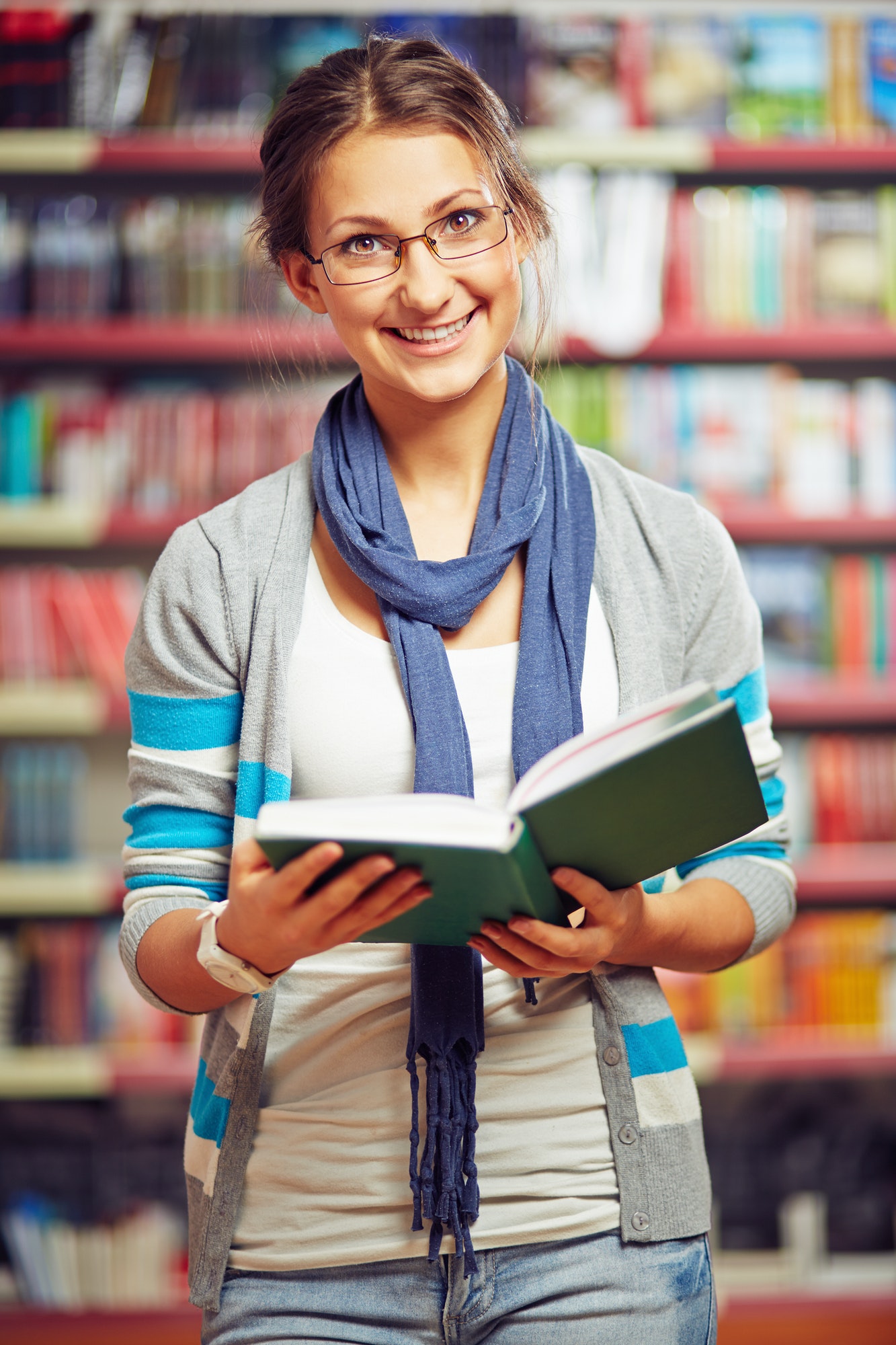 Student with book